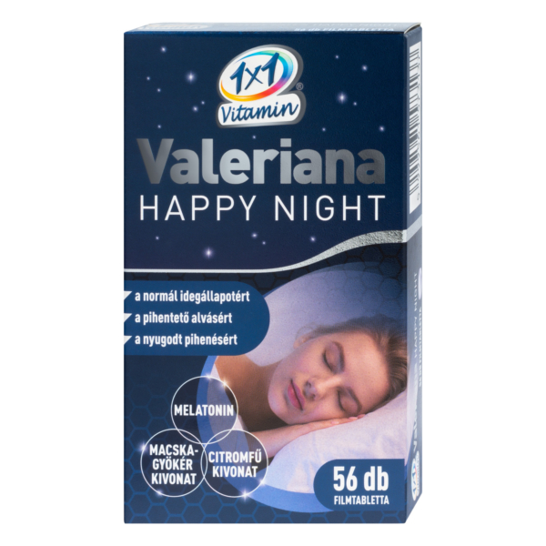 1x1 Vitamin Valeriana Happy Night étrend-kiegészítő filmtabletta 56x