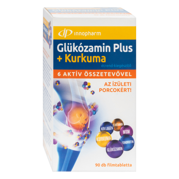 Innopharm Glükózamin Plus + kurkuma étrend-kiegészítő filmtabletta 90x